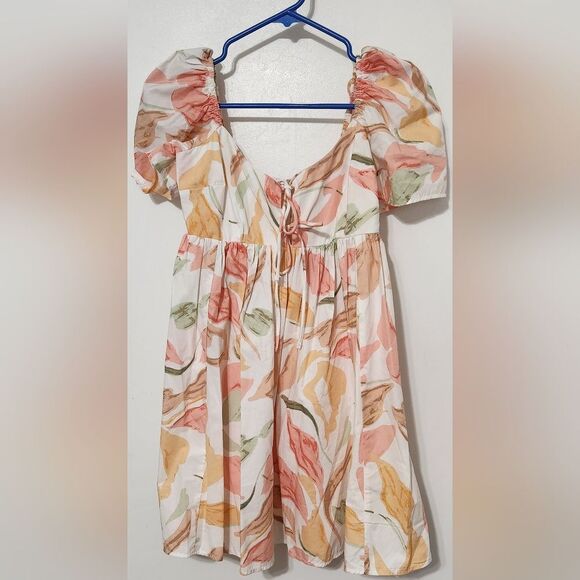Abercrombie and Fitch Keyhole Babydoll Dress floral size XSP - Picture 6 of 10